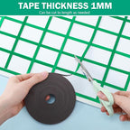 Magnetic Tape Roll Thin Strips, 0.39 Inch x 66 Feet Magnetic Board Dividers Whiteboard Graphic Decorative Tape Marking Line for Classroom Office Art Accessories(Green)