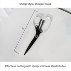 OfficeGoods 9” Stainless Steel Acrylic Scissors for Office and Home - Aesthetic and Sharp All Purpose Scissors, Perfect for Sewing, Arts and Crafts - Matte Black