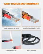 10 Gauge Wire, 10 AWG 2 Conductor Electrical Wire, Flexible/Oxygen-Free Tinned Copper/Stranded PVC 10/2 Cord for Automotive, Marine, LED Strips, Solar, RV, Lighting (100FT)