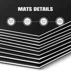 AUEAR, 15 Pack 8.5x11 Uncut Matte Boards Black Photo Mat Board Great for Picture Framing, Print, Artwork