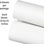 2 Sheets of White 14 Count Aida Cloth – 21 x 21 Inch Pre-Cut Fabric Squares – Cross Stitch Fabric – 100% Cotton – Ideal for Needlework & Embroidery – The Knotty Unicorn