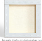 PHOENIX 10x10 Inch 4 Pack Artist Canvas - Square Stretched Canvases for Painting - 3/4 Inch Profile, 100% Cotton 11 Oz. Gesso Primed White Blank Professional Canvas Oil & Acrylic Paints