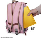 ENHANCE Mid-Size Trading Card Storage Box Backpack for Playing Card Case - Card Binder Space, TCG Deck Box Storage, Playmat Holder - Compatible with Magic the Gathering, YuGiOh, DnD (Pink)