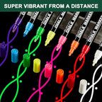 SILENART Chalk Markers - Vibrant 8 Pack - Dry Erase Markers Pen - Liquid Chalk Markers for Blackboard Chalk Board Windows Glass Acrylic Calendar Board - Erasable Chalk Marker (Orange)
