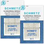SCHMETZ Universal (130/705 H) Household Sewing Machine Needles - Size 90/14-2 Cards - 20 Needles