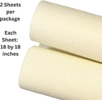 2 Sheets of Ivory 14 Count Aida Cloth – 18 x 18 Inch Pre-Cut Fabric Squares – Cross Stitch Fabric – 100% Cotton – Ideal for Needlework & Embroidery – The Knotty Unicorn