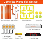 Zdgao Pickleball Set with Net for Driveway, 22 FT Regulation Size Pickle Ball Net Set with Pickleballs, Court Markers and Carry Bag, Steady Metal Frame for Outdoor, Indoor Court