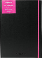 CuppaClip Sketch Book Hardcover Drawing Pad 300GSM Acid-Free Paper Spiral Bound Sketchbook 50 Sheets/100 Pages Art Supplies (Hardcover, 8.3x11.8in)