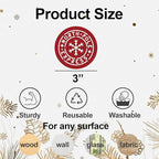 Small Christmas Stencils for Crafts Reusable 3inch Christmas Stencil Holiday Stencils for Painting on Wood Slice Tier Tray Gift Tag Decor