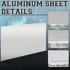 2 Pack 5052 Aluminum Sheet Metal 9" x 12" Aluminum Plate 1/8 (0.125'') Inch Thickness Rectangle Metal Panels for Industry Crafting Handcraft DIY Projects