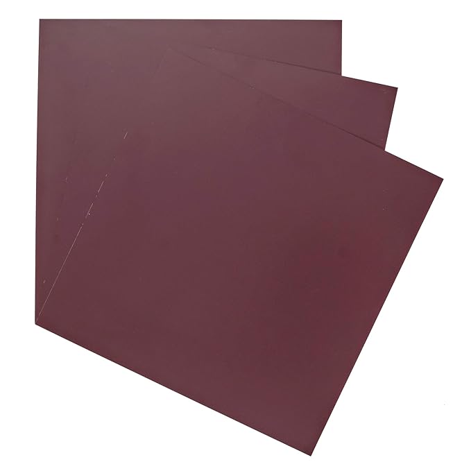 EAGLE 1: 12" x 12" 26 Gauge Sheet Metal Squares (3 Pack Per Order, Multiple Colors) Great for Arts, Crafts, DIY Home or Work Projects (12" X 12", Burgundy)