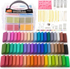 Shuttle Art Polymer Clay Kit, 57 Colors, Soft Oven Clay Kit, 19 Carving Tools and 10 Kinds of Accessories, Non-Stick, Non-Toxic, Ideal Gift for Kids
