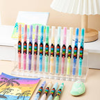 24 Colors Paint Markers, Dual-Color Acrylic Pens with Brush Tips, Double Tipped for Rocks & Art Supplies (12pcs/24colors)