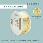 UTILE 18 20 22 24 Gauge 90 ft 99.9% Pure Soft Copper Wire for Electroculture Gardening, Jewelry Making, Crafting Wire Bendable, Plant Wire (Gold 24)