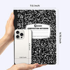 Rosmonde 12 Pack Composition Notebook College Ruled Bulk, 200 Pages (100 Sheets), 9-3/4 x 7-1/2, Hard Cover College Ruled Notebook Bulk, Black Marble Composition Notebook College Ruled, Bulk Notebooks