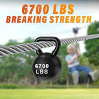 Stainless Steel Cable for Railing - 100FT 1/4" T316 Wire Rope with Clamps and Thimbles - 7 x 19 Strands 6700 LBS Breaking Strength for Outdoor Deck Railing Zipline