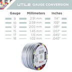 UTILE Armature Aluminum Wire 80 ft 9 Gauge 3.7 mm Anodized Craft Bendable Wire – Sculpting Metal Silver for Bonsai Trees, Clay, Crafts, Plants, Gardening, Beading and Jewelry Making (Silver)
