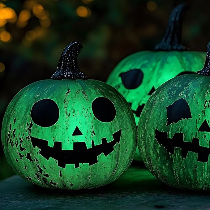 AUREUO Glow in the Dark Acrylic Paint, 8 Colors x 2 Fl Oz / 60ml Neon UV Black Light Paints for Halloween, Rocks, Wood, Craft, Canvas, Paint Party Supplies