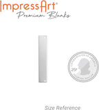 ImpressArt - Premium Metal Stamping Rectangle Blanks for Metal Stamping and Jewelry Making (24 Pack) (1/4" x 1 1/2" Rectangle w/Holes, Aluminum)