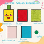 Sensory Wall Panel for Kids, Sensory Toys for Wall ＆ Floor, Sensory Mats for Autistic Children and Toddlers, Wall Busy Board Sensory Room Must Haves (Train)