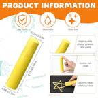 20 Pcs Sidewalk Chalks for Kids Non Toxic Jumbo Chalk for Party Gift Outdoor Art Classroom Play Painting (Yellow)