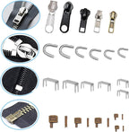 265pcs Zipper Repair Kit, Zipper Pull Replacement with Instant Pliers for Luggage, Coats, Jackets,Tents, Backpacks(All-in-One)