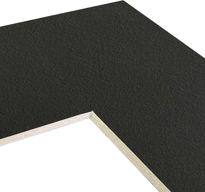 Craig Frames B572 Pre-cut Mat Board for 20x28 Print, 24x32, Pebble Black