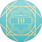 SLOWPLAY Nash Ceramic Poker Chips in Bulk, Casino Grade Ceramic 12-Gram Poker Chip for Texas Hold'em, 43mm Professional Chips Pack of 50 with Denomination of 10