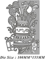 Ammsochy Cutting Dies Metal Stencils Scrapbooking Tools DIY Craft Carbon Steel Embossing Template for Paper Card Making Album Arts Crafts Supplies (Cake lace)