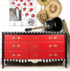 Dixie Belle Paint Company Chalk Finish Furniture Paint - Honky Tonk Red (4oz) - Matte True Red Chic Chalk Mineral DIY Furniture Paint
