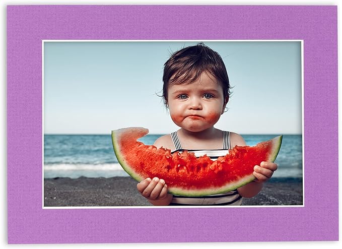 5x7 Mat for 8.5x11 Frame - Precut Mat Board Acid-Free Show Kit with Backing Board, and Clear Bags Dark Purple 5x7 Photo Matte Made to Fit a 8.5x11 Picture Frame Matboard for Framing, Pack of 100 Mats