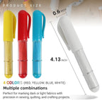 (2-pack) Fabric Chalk Markers -Erase Tailor’s Chalk for Quilting and Sewing - Compatible with Most Fabrics - With Dosing Wheel Technology, Yellow & White