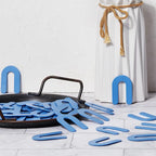Yookeer 1000 Pieces Tile Leveling System Tile Spacers 1/16 Inch, Horseshoe Shim U Shape Plastic Vitrolite Leveling Clips for Various Types, Blue