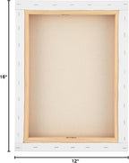 SoHo Urban Artist, 12x16 Heavyweight Stretched Cotton Canvas for Painting - 1.5" Deep- 3 Pack, Triple Primed, 100% Cotton Canvas, Archival, Universal Primed for Oil, Acrylic, Alkyd, Mixed Media