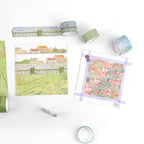 Dizdkizd Floral Green Washi Tape Set, 20 Rolls Cute Seasonal Masking Tape Aesthetic Journaling Supplies for Planner Scrapbooking Calendar Card Making