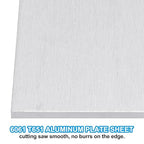 PATIKIL 6061 T651 Aluminum Sheet Metal 4 x 3 x 1/8(0.125") Inch 3Pcs Flat Plain Aluminum Plate Covered Stock with Protective Film, Heat Rectangle 3MM for Lndustry Crafting