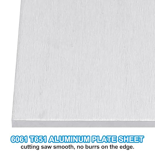 PATIKIL 6061 T651 Aluminum Sheet Metal 4 x 4 x 1/8(0.125") Inch 3Pcs Flat Plain Aluminum Plate Covered Stock with Protective Film, Heat Rectangle 3MM for Lndustry Crafting