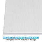PATIKIL 6061 T651 Aluminum Sheet Metal 12 x 12 x 1/16(0.0625") Inch 1Pcs Flat Plain Aluminum Plate Covered Stock with Protective Film, Heat Rectangle 1.5MM for Lndustry Crafting