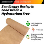 Sandbaggy Burlap Fabric Roll | 40 Inch by 300 ft | Great for Garden, Yard, Wedding, Craft, Decorating Tables | Constructed from Industrial Grade Burlap Fiber | 30% Thicker Than Competition (5 Rolls)