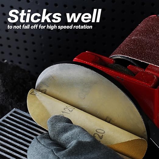 PSA Sanding Discs 6 Inch Adhesive Backed Sandpaper 100 Pack 150 Grit Self Adhesive Sanding Discs for DA Sander Self Stick for Wood, Auto Body Repair, Paint, Metal, and Plastic