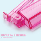 Mahjong Racks with Pushers 4PCS Set Majiang Tile Holder Acrylic Mahjong Racks Accessories and Gifts-Pink