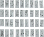 36 Pieces Flower Stencils for Painting on Walls,Reusable Floral Stencils,DIY Craft Drawing Templates Set for Wall Paper Canvas Home Decor