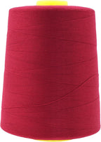Mandala Crafts 4 Pack of Serger Threads Cones Spools - 20S/2 24000 Yards Polyester Cranberry Threads for Sergers Machine and Overlock Quilting Sewing Machine
