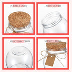 Wettarn 120 Pcs Transparent Red D4 Dice6 Pcs Pot Bottles Plastic Favor Jars with Cork Lids Healing Potion Bottles Polyhedral Dice Set for Party Favors Table Games(Ball Style)