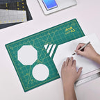 ArtAt Self Healing Cutting Mat: 12″x 18″ Green Double Sided Non-Slip 5 Layers PVC Durable Craft Sewing A3 Mat for Rotary Cutter, Use for Quilting and Scrapbooking and Craft & Art Projects…