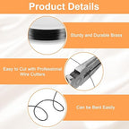 HARFINGTON 49ft Jewelry Wire, 28 Gauge (0.3mm) Brass Craft Soft Metal Tarnish Resistant Copper Beading Wire for Jewelry Making Supplies Crafting, Black