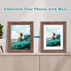 ZBEIVAN 11x14 White Picture Mats with Core Bevel Cut Frame Mattes for 8.5x11 Pictures - Pack of 5