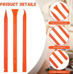 Minatee 18 Pieces Non-scratch Plastic Scraper Tool Multi-purpose Carbon Fiber Pen-shaped Plastic Scraper for Cleaning Small and Narrow Space(Orange)