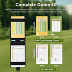 Magnetic Golf Scorecard Holder All-in-One, High-End Leather Golf Yardage Book Holder, Scorecard Book Yardage Book Cover Universal Fit for Scorecard, Golf Accessories Fit for Most Back Pocket