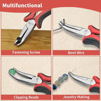 Bent Nose Pliers 5"-5 Pack Bent Nose Pliers for Jewelry Making with Spring Loaded for DIY, Craft, Repairing